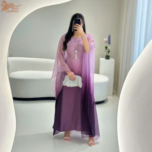 فساتين حفلات للنساء المسلمات، قفطان، عباية إسلامية، رقبة دائرية، أكمام واسعة، جلابية مغربية، دبي، موضة 2024